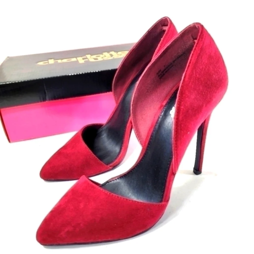 Charlotte Russe Faux Suede High Heels Stilleto Shoes 7M